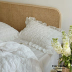 Marshmallow Puff Ruffle Bedding Set / Yellow Ever Lasting
