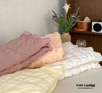 Marshmallow Puff Ruffle Bedding Set / Yellow Ever Lasting