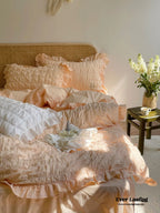 Marshmallow Puff Ruffle Bedding Set / Yellow Ever Lasting