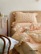Marshmallow Puff Ruffle Bedding Set / Yellow Ever Lasting
