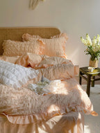 Marshmallow Puff Ruffle Bedding Set / Yellow Ever Lasting