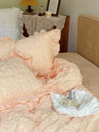 Marshmallow Puff Ruffle Bedding Set / Yellow Ever Lasting