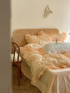 Marshmallow Puff Ruffle Bedding Set / Yellow Ever Lasting