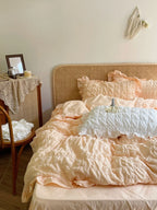 Marshmallow Puff Ruffle Bedding Set / Yellow Ever Lasting