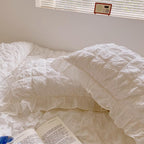 Marshmallow Puff Ruffle Bedding Set / Yellow Ever Lasting