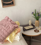 Marshmallow Puff Ruffle Bedding Set / Yellow Ever Lasting