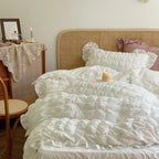 Marshmallow Puff Ruffle Bedding Set / Yellow Ever Lasting