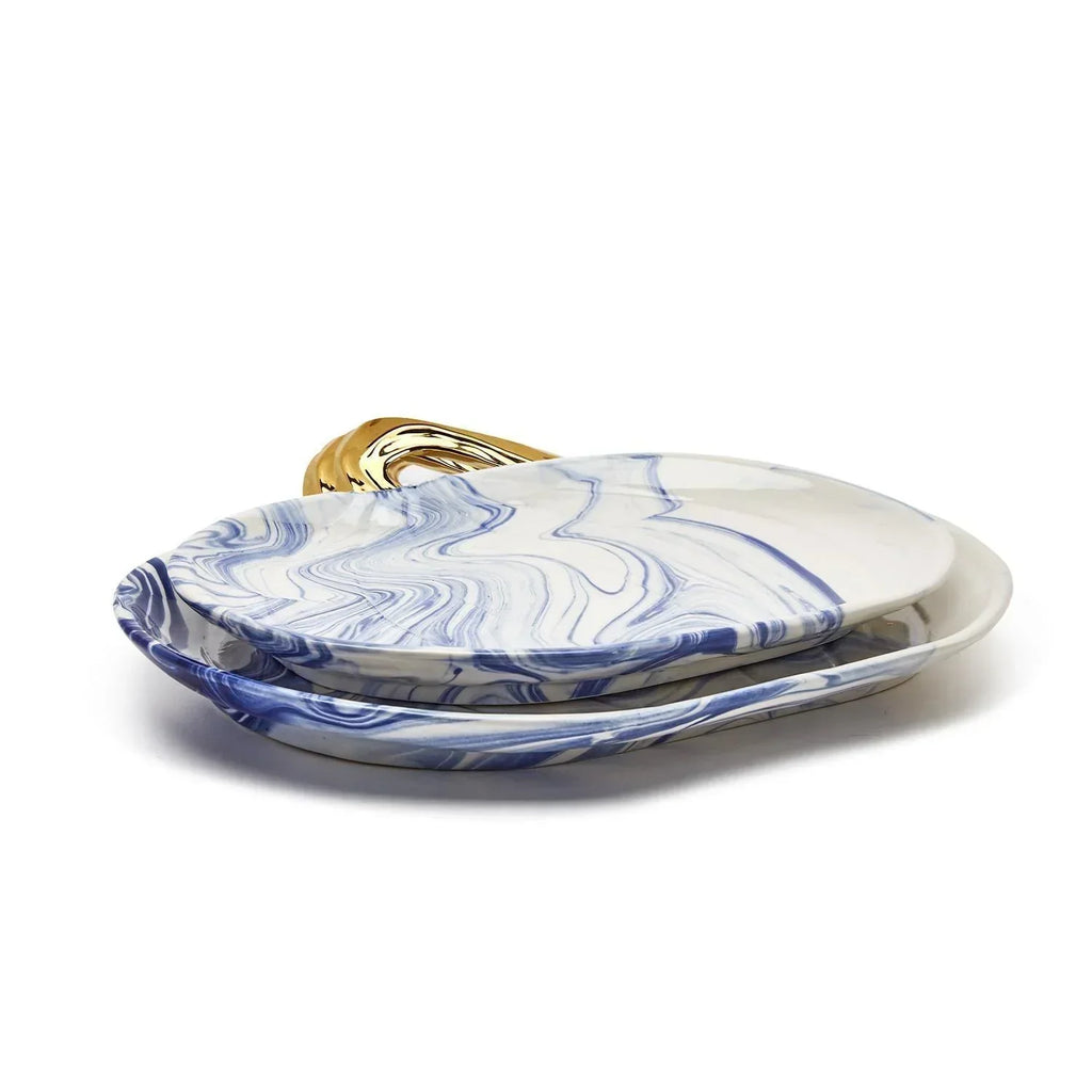 Martha Blue Pumpkin Plate Gia Roma