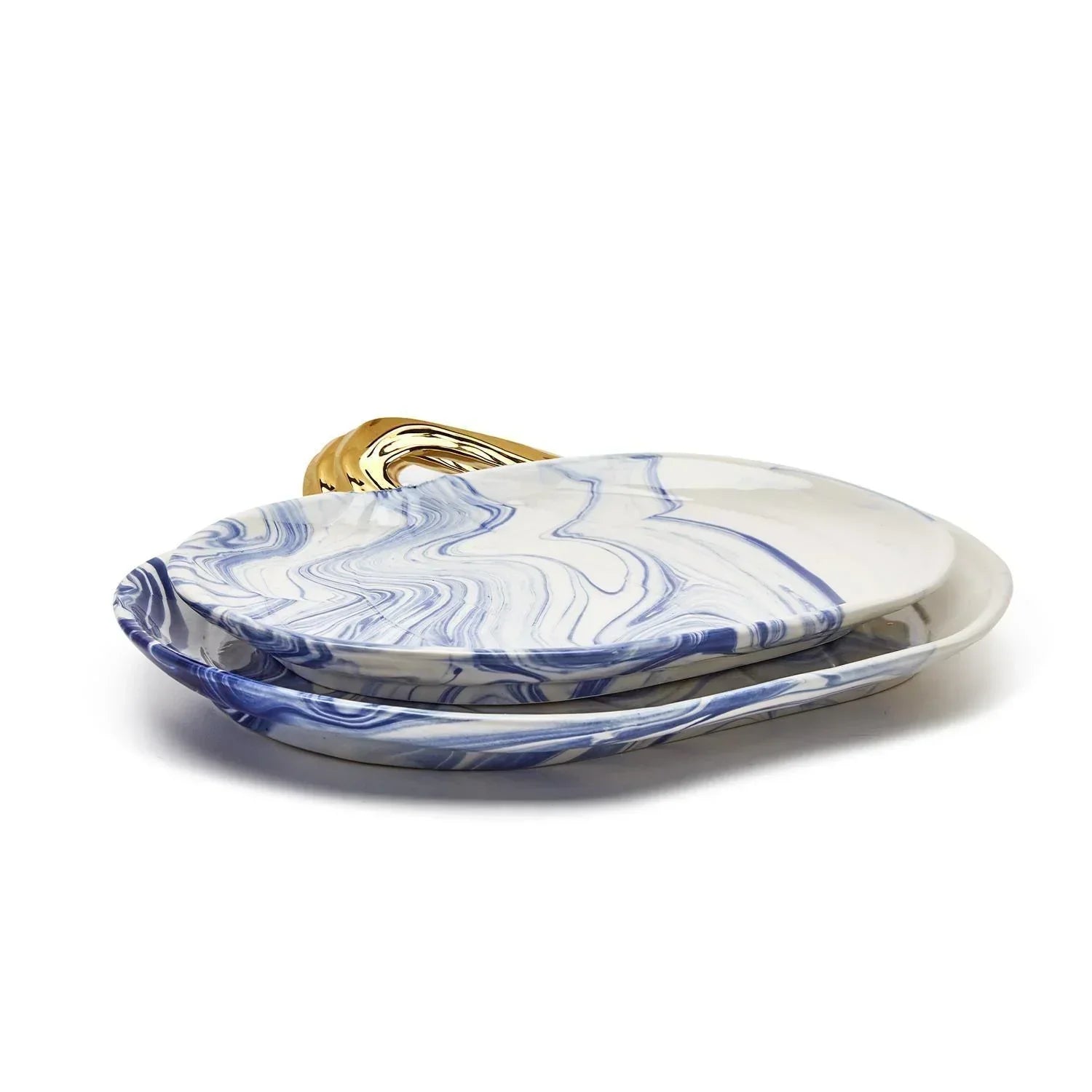Martha Blue Pumpkin Plate Gia Roma