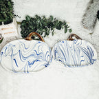Martha Blue Pumpkin Plate Gia Roma