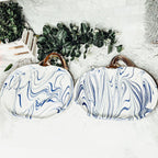 Martha Blue Pumpkin Plate Gia Roma