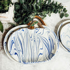 Martha Blue Pumpkin Plate Gia Roma