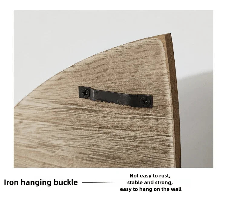 Mediterranean Style Shelf, Minimalist Nordic Style, Wall-Mounted Wooden Fishbone Shelf, Cafe Living Room Decoration, Wall-Mounted Shelf Bookcase, Suitable For Various Room Scenarios, Practical Rose, Housewarming Festival Gift House Of Avana