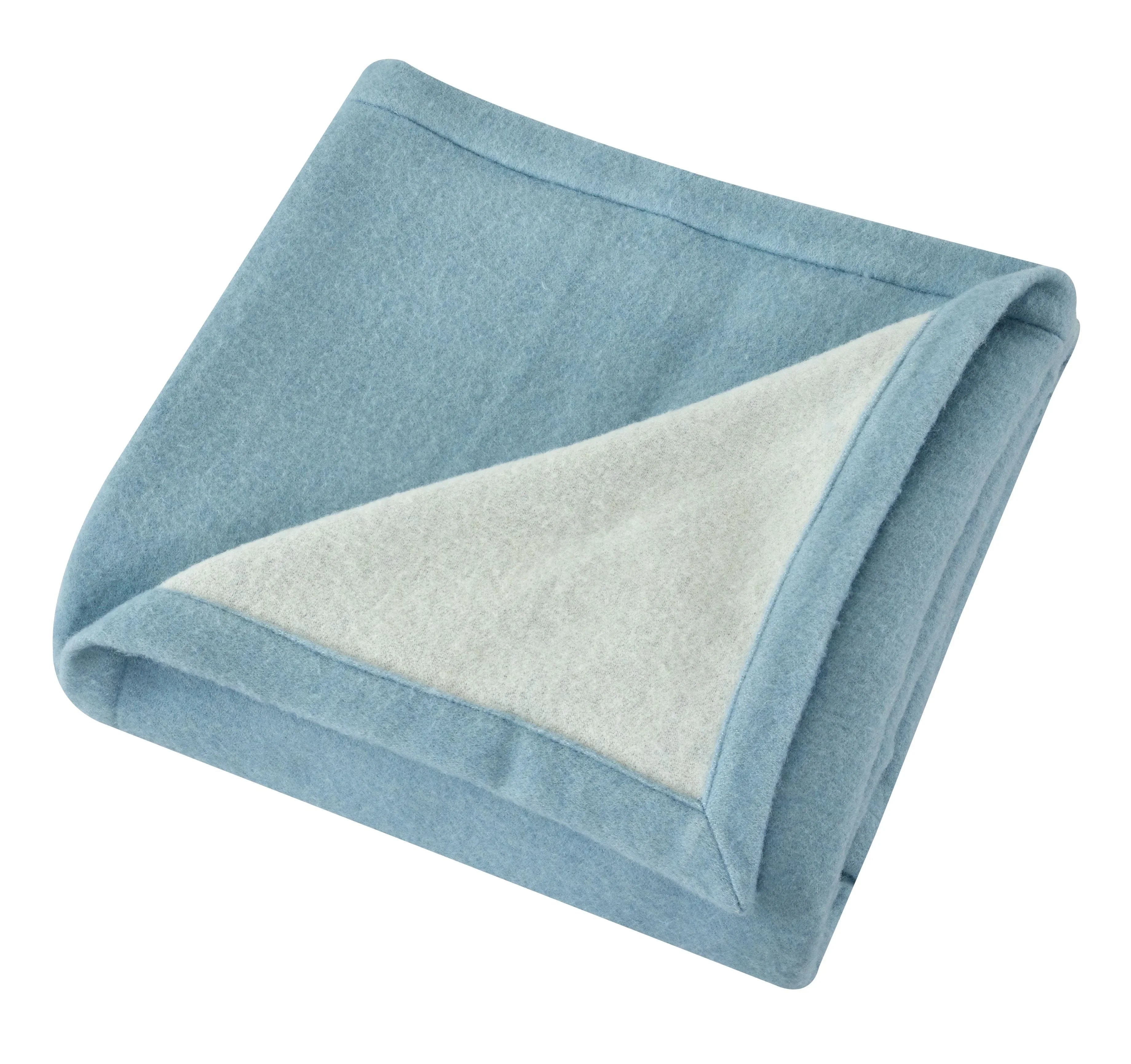 100% Merino Wool Reversible Blanket, angled view - House Of Avana