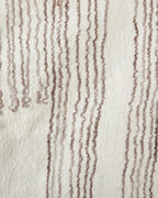 Ivory merino wool and silk throw with fine lines, luxurious texture - House of Avana