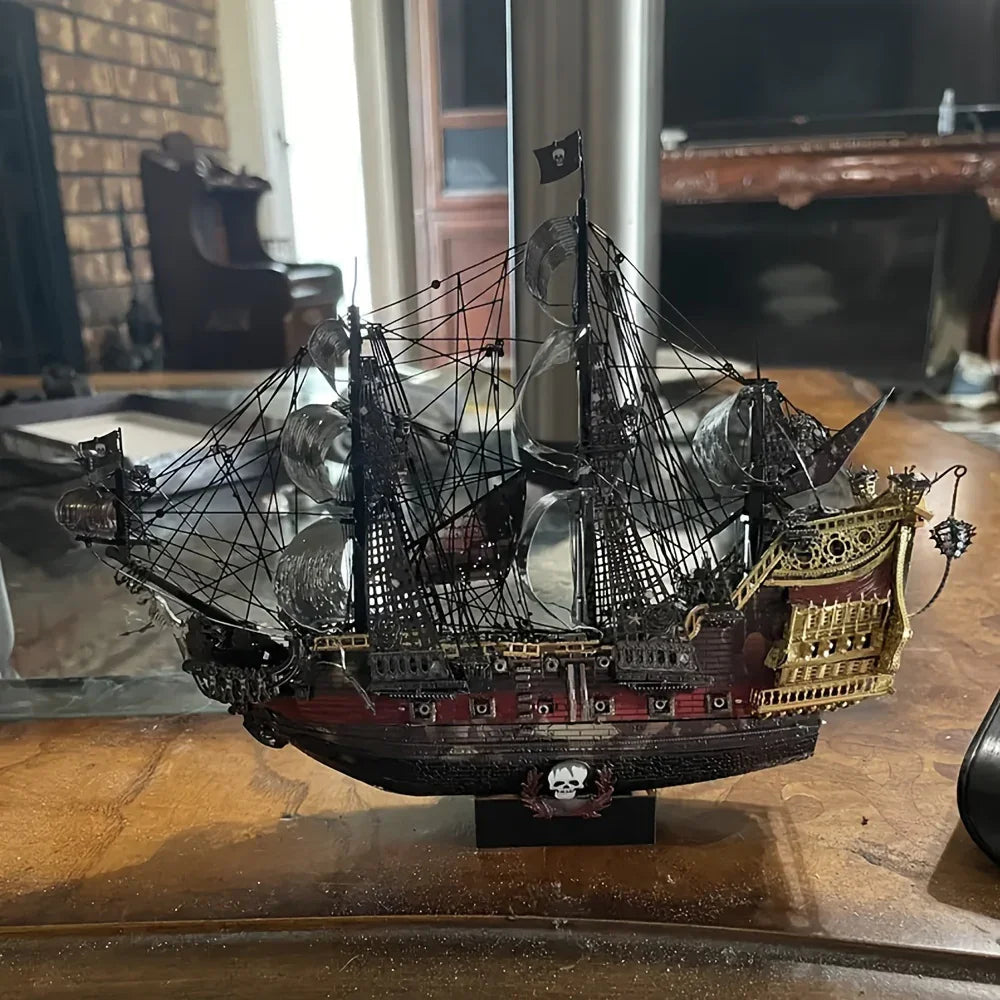 Adult Metal 3D Puzzle, Flying Dutchman Pirate Ship Model Kit, 3D Ship Model Building Kit, DIY Craft Kit, Suitable for Family Time, Difficult 3D Puzzle, Exquisite Birthday Gift House Of Avana [[SKU:HOA-XMS-406]]