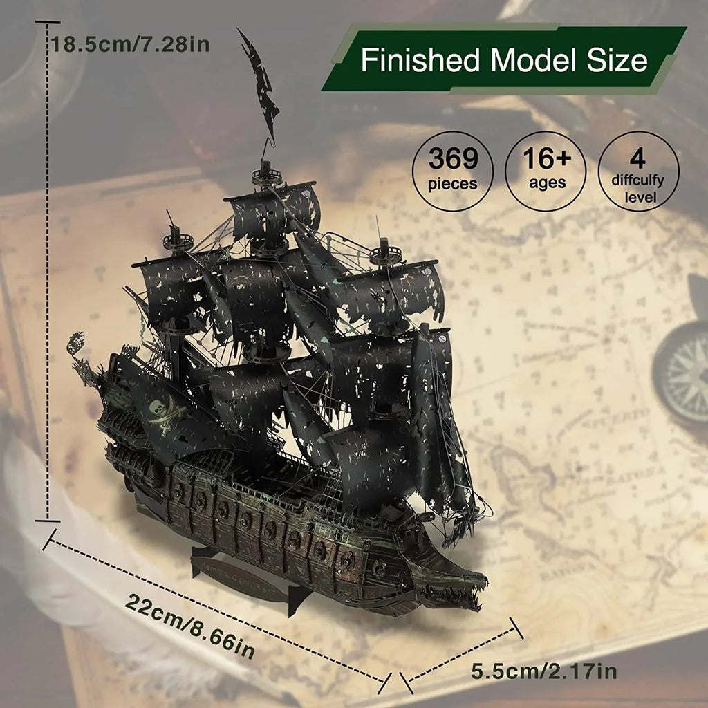 Adult Metal 3D Puzzle, Flying Dutchman Pirate Ship Model Kit, 3D Ship Model Building Kit, DIY Craft Kit, Suitable for Family Time, Difficult 3D Puzzle, Exquisite Birthday Gift House Of Avana [[SKU:HOA-XMS-406]]