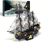Adult Metal 3D Puzzle, Flying Dutchman Pirate Ship Model Kit, 3D Ship Model Building Kit, DIY Craft Kit, Suitable for Family Time, Difficult 3D Puzzle, Exquisite Birthday Gift House Of Avana [[SKU:HOA-XMS-406]]