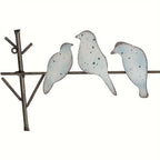 Metal Birds Wall Art Metal Birds Wall Decor Art Birds On A Wire Metal Bird Wall Decor Outdoor Bird Decor - House Of Avana