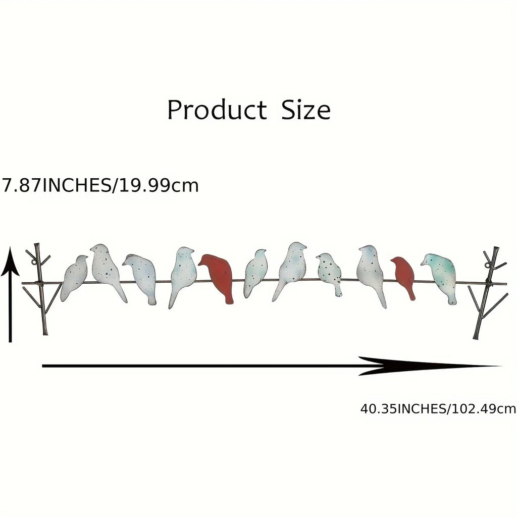 Metal Birds Wall Art Metal Birds Wall Decor Art Birds On A Wire Metal Bird Wall Decor Outdoor Bird Decor - House Of Avana