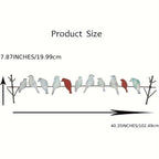 Metal Birds Wall Art Metal Birds Wall Decor Art Birds On A Wire Metal Bird Wall Decor Outdoor Bird Decor - House Of Avana