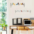 Metal Birds Wall Art Metal Birds Wall Decor Art Birds On A Wire Metal Bird Wall Decor Outdoor Bird Decor - House Of Avana