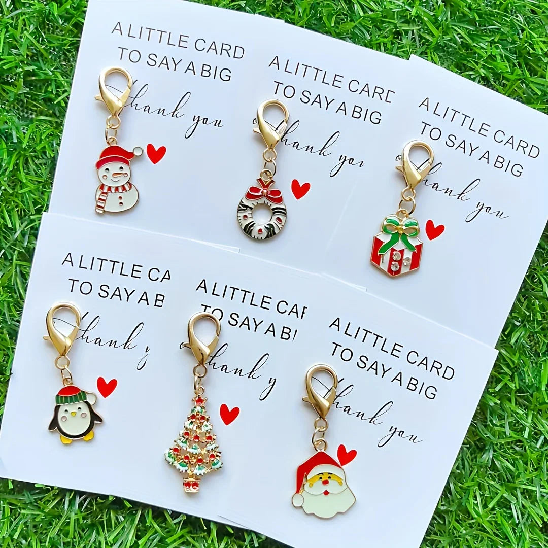 6/12pcs Christmas Keychain Set, Thank You Theme Pocket Hug Gift Pack. Unique Thank You Gift, Commemorative Gift, Friendship Gift, Cute Gift Pendant for Coin Purse, Backpack and Car Key Accessories, Cute Fruit Grape Keychain, House Of Avana [[SKU:HOA-MSC-031]]