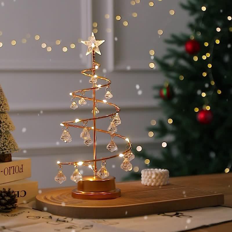 Elegant Metal Christmas Tree with Warm White & - Freestanding /Outdoor Holiday Decoration, Sturdy Base & Crystal Ornaments, Durable Metal for Festive or, No Control, Easy Assembly, Ideal Gift for Modern or Traditional Decor ( House Of Avana