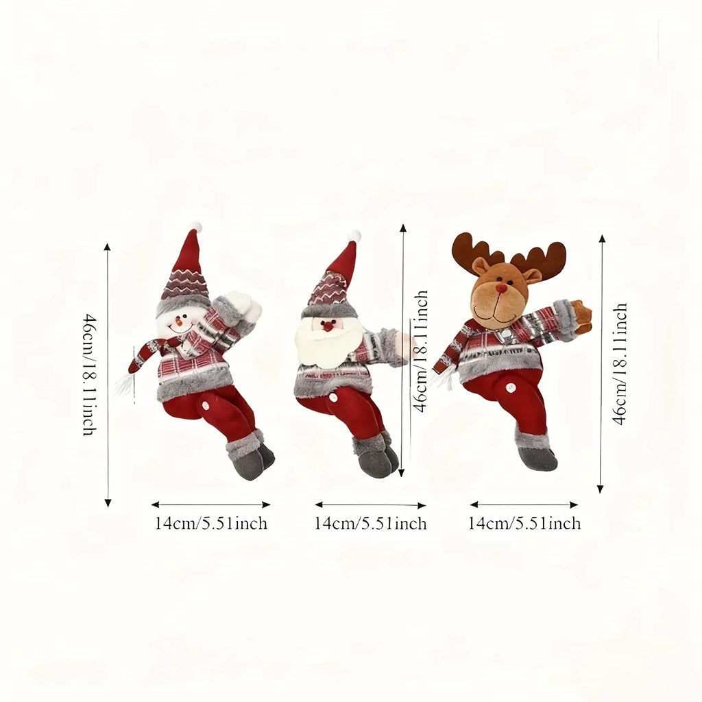3 Christmas-themed Curtain Buckles | Santa Claus, Christmas Deer, Snowman Designs for Living Room and Bedroom Holiday Decor House Of Avana
