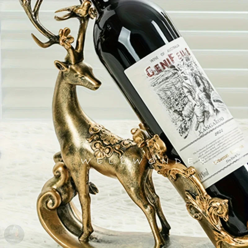 [High-end Deer Wine Rack] Lightweight Deer Wine Rack Ornament | Creative Exquisite Home Decor for Dining, Kitchen, and Entryway | High-end Living Room Bar Craftsmanship for Valentine's Day Mother's Day Father's Day Birthday H House Of Avana [[SKU:HOA-KDS-006]]