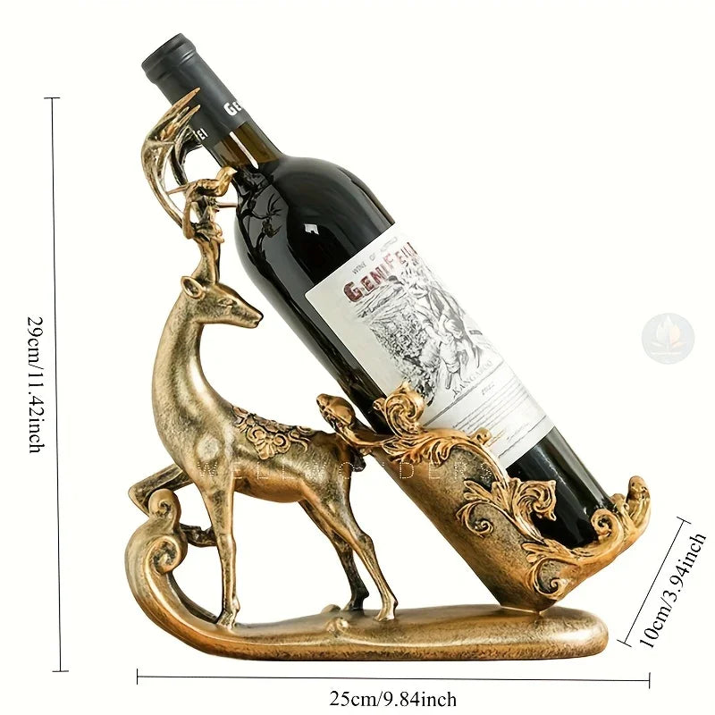 [High-end Deer Wine Rack] Lightweight Deer Wine Rack Ornament | Creative Exquisite Home Decor for Dining, Kitchen, and Entryway | High-end Living Room Bar Craftsmanship for Valentine's Day Mother's Day Father's Day Birthday H House Of Avana