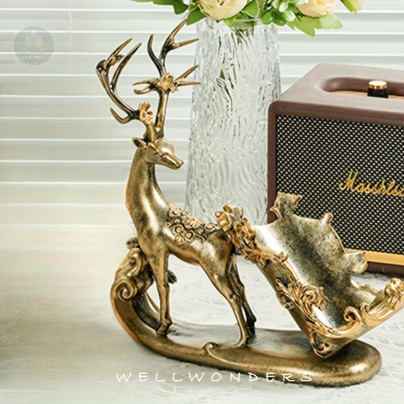 [High-end Deer Wine Rack] Lightweight Deer Wine Rack Ornament | Creative Exquisite Home Decor for Dining, Kitchen, and Entryway | High-end Living Room Bar Craftsmanship for Valentine's Day Mother's Day Father's Day Birthday H House Of Avana