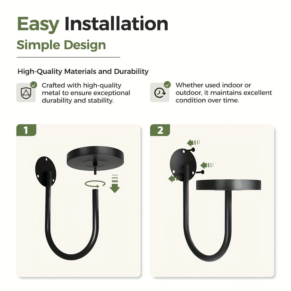 Metal planters with geometric frame, sturdy metal construction, wall hanging design - House of Avana