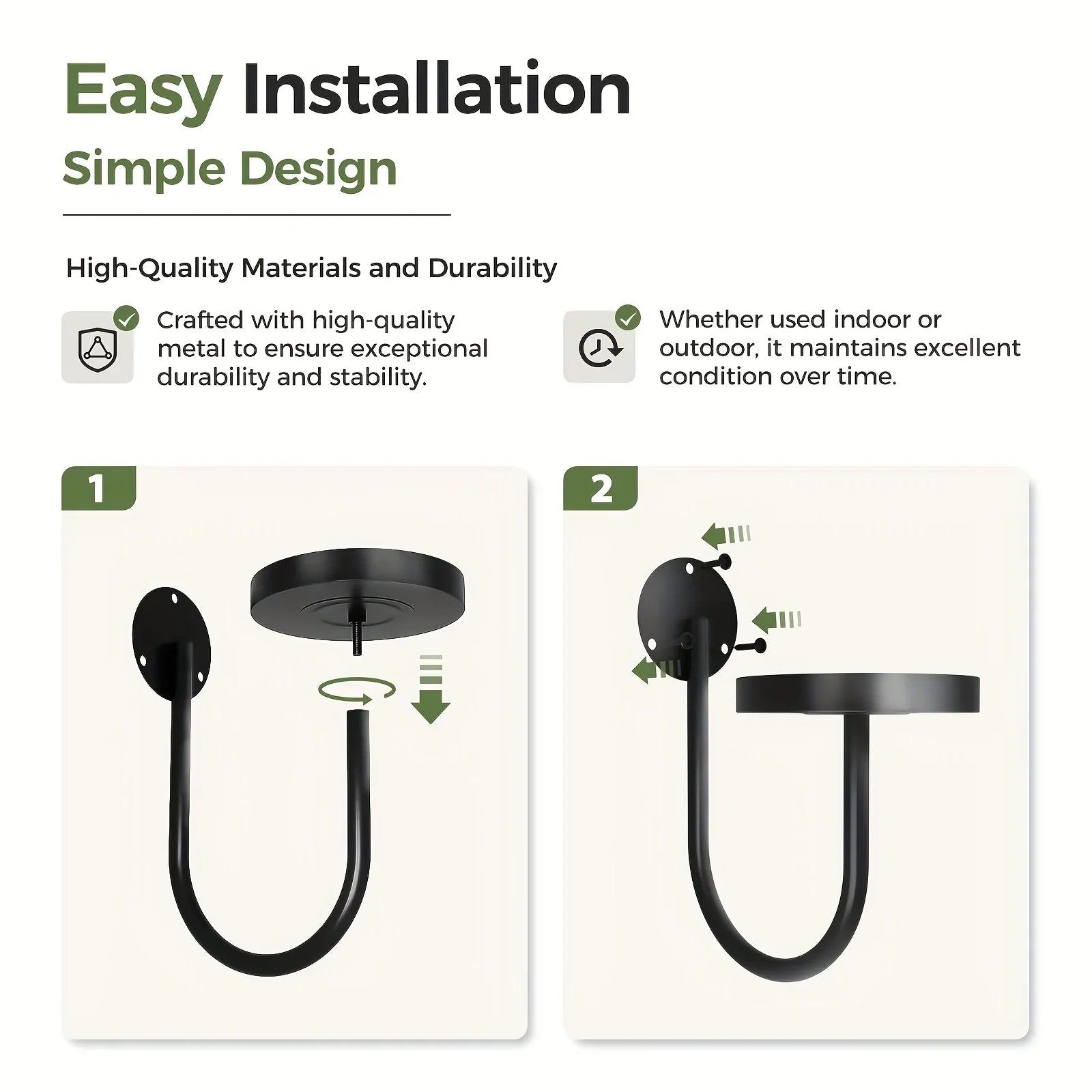 Metal planters with geometric frame, sturdy metal construction, wall hanging design - House of Avana