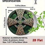 Metal Sign - Celtic Knot Metal Green 8x8