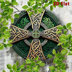 Metal Sign - Celtic Knot Metal Green 8x8