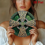 Metal Sign - Celtic Knot Metal Green 8x8