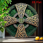 Metal Sign - Celtic Knot Metal Green 8x8