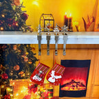 Christmas Sock Hook - Heavy-Duty Metal Fireplace Sock Hanger with Elegant Red & Golden Design, Easy Installation for Hanging Stockings, Durable Iron Construction for Christmas Stockings, Christmas Decorations House Of Avana [[SKU:HOA-SCU-487]]