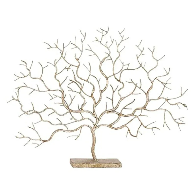 Metal Tree Decorative Sculpture Home Decor Statue Accent Figurine 32 x 4 x 24 Sier House Of Avana