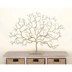Metal Tree Decorative Sculpture Home Decor Statue Accent Figurine 32 x 4 x 24 Sier House Of Avana