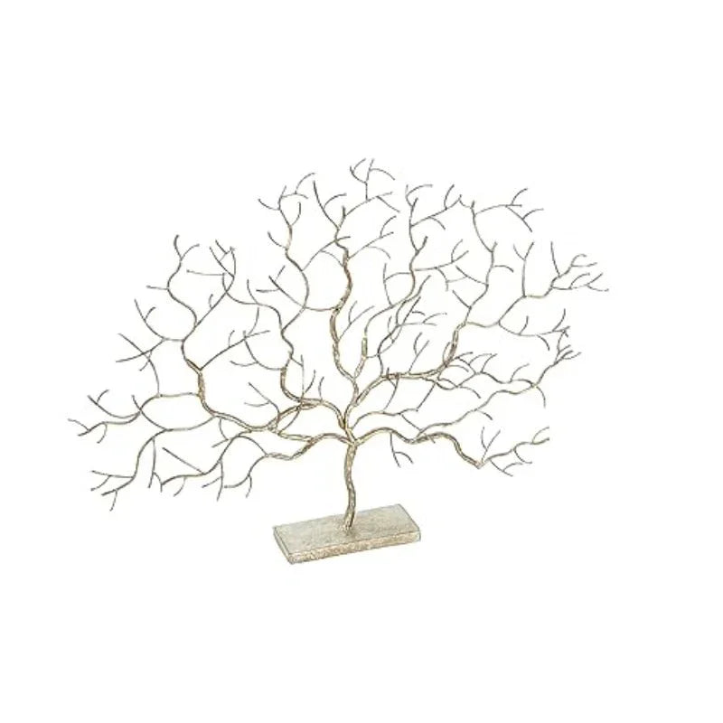 Metal Tree Decorative Sculpture Home Decor Statue Accent Figurine 32 x 4 x 24 Sier House Of Avana