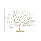 Metal Tree Decorative Sculpture Home Decor Statue Accent Figurine 32 x 4 x 24 Sier House Of Avana