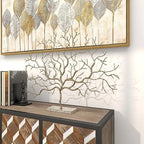Metal Tree Decorative Sculpture Home Decor Statue Accent Figurine 32 x 4 x 24 Sier House Of Avana