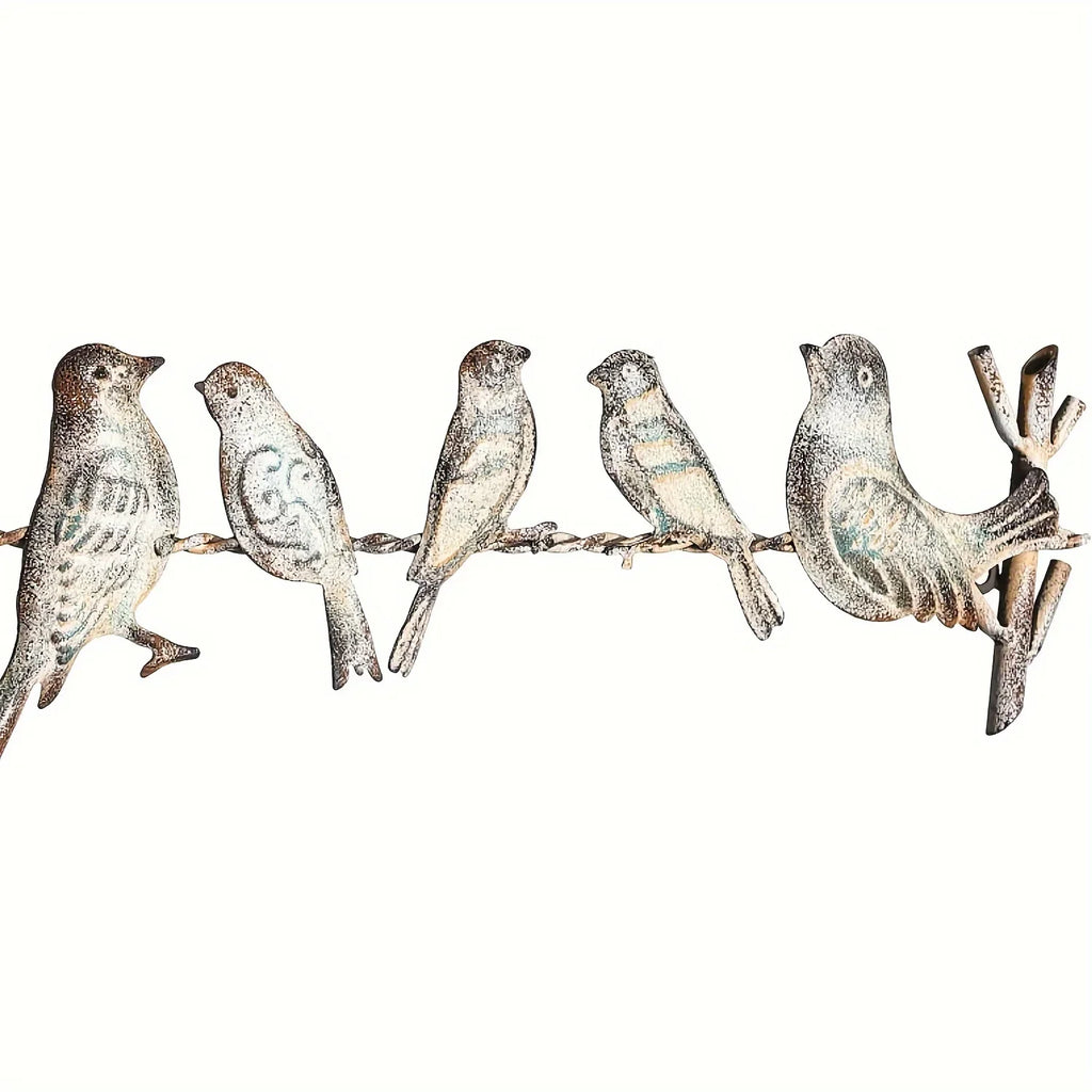 3d Metal Birds on a Wire Wall Art, detail shot - House Of Avana
