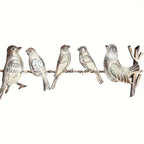 3d Metal Birds on a Wire Wall Art, detail shot - House Of Avana