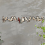 3d Metal Birds on a Wire Wall Art, front view - House Of Avana