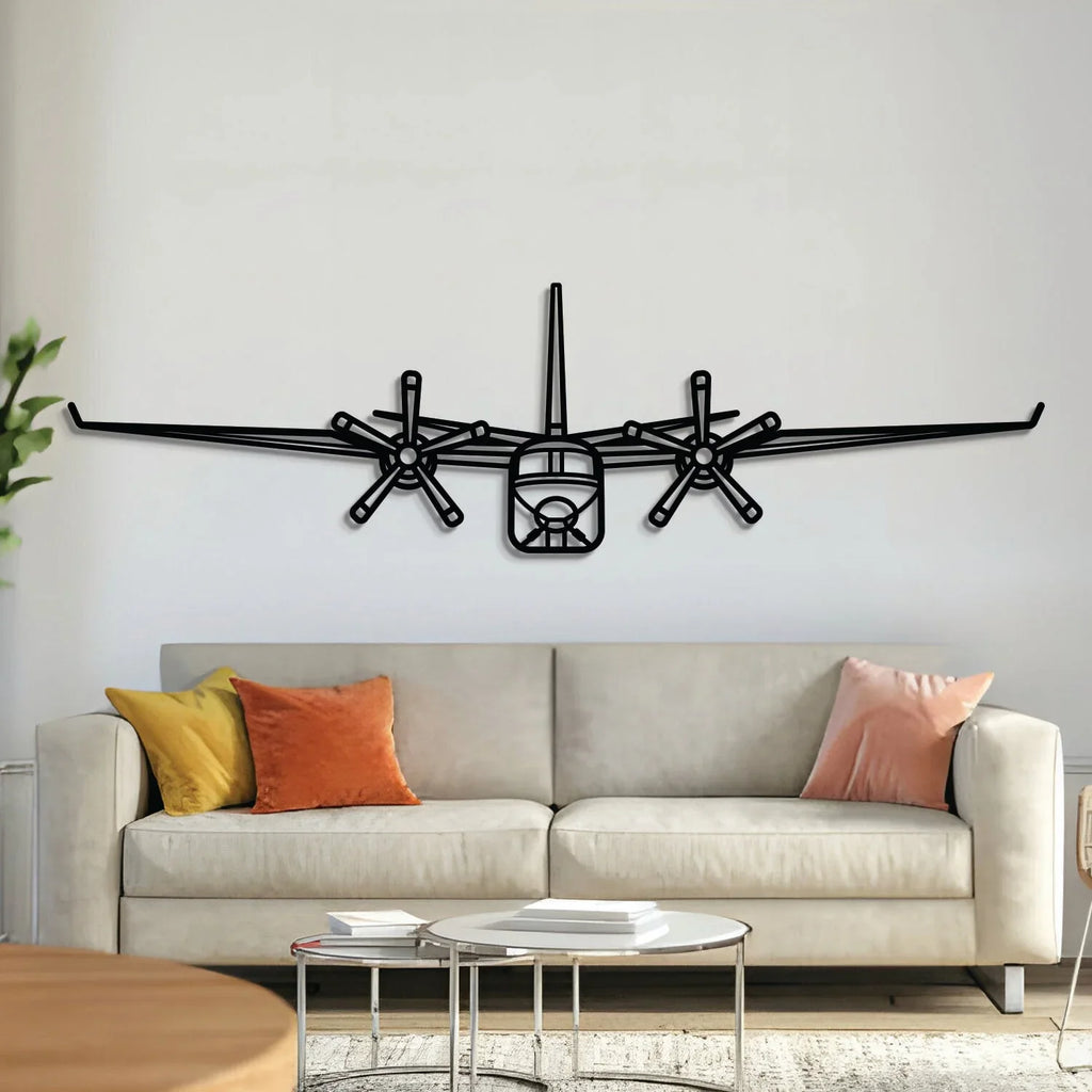 1000 Front Metal Aircraft Wall Art - Ncp0510, front view - House Of Avana
