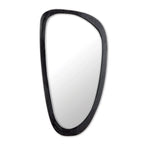 Mid-Century Modern Asymmetrical Black Wood Mirror Vintage Shopper