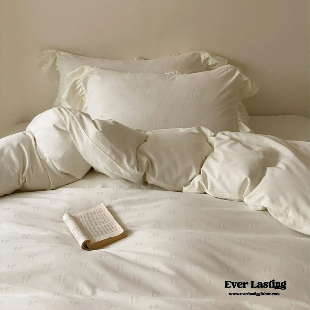 Milena Ribbon Bow Ruffle Bedding Set Ever Lasting
